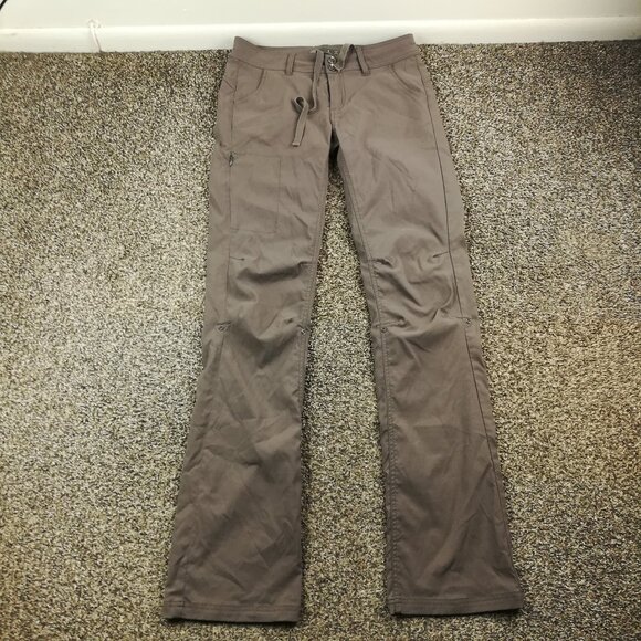 Prana Pants - Prana Pants Halle Bootcut Leg Roll Up Convertible Stretch Gray Womens 6 Tall
